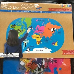 Felt World Map for kids!!!
